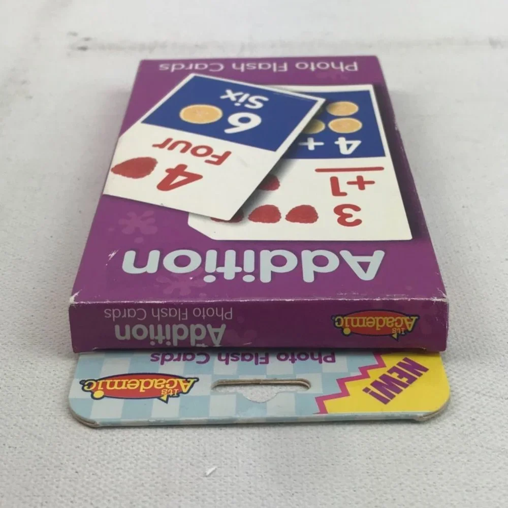 Academic Photo Flash Cards Addition Counting Educational Fun Practice